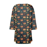 Yubatuo Halloween kardigan za žene Nepravilni rub otvoreni prednji meka rupa plus veličina bluza s džepovima