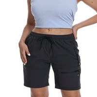 Bomotoo Women Baggy Mini hlače Čvrsta boja casual joga kratka dnevna odjeća salon za patentne zatvarače vruće