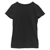 Majica s grafičkim printom za djevojčice, Crna, mala
