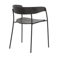 Set modernih stolica za blagovanje od drveta i metala, koji se sastoji od 2