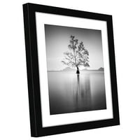 Okvir za fotografije u crnoj boji-zasloni s prostirkom i bez prostirke - kompozitno drvo s nelomljivim staklom-vodoravni