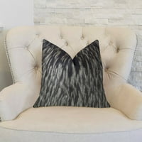 Crno-bijeli luksuzni ručno izrađeni jastuk od 22 inča 22 inča