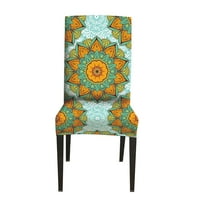 Elastična navlaka za stolicu za blagovanje u Alberti, marokanska Cvjetna zaštitna navlaka za sjedalo