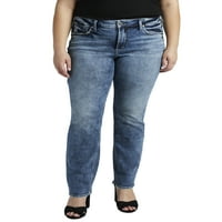 Tvrtka Silver Jeans. Ženske traperice veličine srednje visine i ravnih nogavica, veličine struka 12-24
