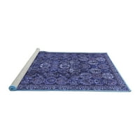 Tradicionalni unutarnji tepisi, perivi u stroju, kvadratni Perzijski plavi, kvadrat 3'
