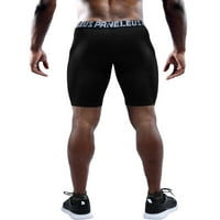 Muške sportske kompresijske kratke hlače, Crna + siva + bijela, Američka Veličina 2 inča