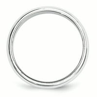 Polukružni prsten od bijelog zlata sitnozrnog karata, veličine 12,5
