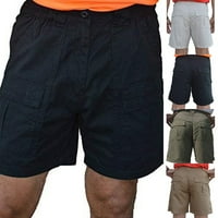 Muškarci casual rasteznih teretnih kratkih hlača hlače dužine koljena više džepova dna plaža