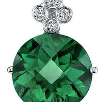 Ogrlica od smaragda i dijamanata Od 14k bijelog zlata, 18
