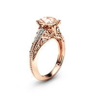 Impresivan zaručnički prsten od ružičastog zlata s morganitom