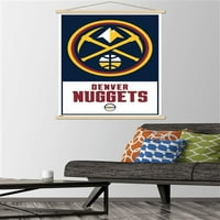 Denver Nuggets - Poster zida logotipa s magnetskim okvirom, 22.375 34