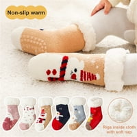 Par dječjih čarapa za dom, protuklizne mekane dječje neklizajuće tople čarape otporne na habanje