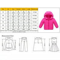 Zimska jakna s kapuljačom za djevojčice jednobojna odjeća s patentnim zatvaračem s dugim rukavima koja zadržava