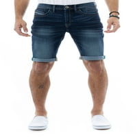 Muške traper kratke hlače, Moderni Traper rastezljive kratke hlače za muškarce, dvostruko šivanje, nijansa