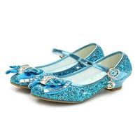 Zodanni Kids Mary Jane Bowknot plesne cipele Magic Tape Princess Shoe Party Pumps Wedding Elagant Comfort Loafers