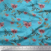 Somoi pamučna patka tkanina lišće i cvjetna umjetnička tkanina za tisak uz dvorište široko