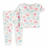 Pidžama od organskog pamuka s kratkim rukavima za djevojčice od 2 komada, u dobi od 2 do 5 godina