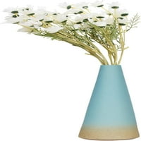 Umjetno cvijeće, mlijeko-bijela svilena tratinčica, umjetna gerber tratinčica no vaza za kućnu zabavu u uredu