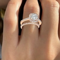 Heiheiup prstenovi prsta Rhinestone legura prsten poklon 6- muškarci parovi veličina nakita Žene prstenovi punk