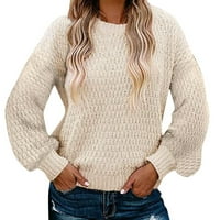Durtebeua ženski kabelski pleteni džemper pulover dugih rukava pleteni vrhovi casual kornjača debeli džemperi