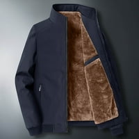 Modne zimske jakne za muškarce zimski kaput ležerni široki plišani debeli kaput s uspravnim ovratnikom gornji