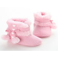 Topla obuća za bebe, zimske papuče, čizme za prve hodalice, zimske čizme za djevojčice i dječake, ružičasta s
