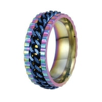 modni prsten od nehrđajućeg čelika izbor vanjska vrpca rotirajući prsten prekrasan poklon