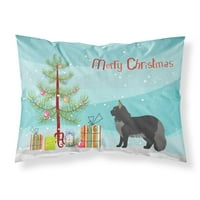 _4649 Maine Coon mačja jastučnica Sretan Božić Tkanina standardna jastučnica standardna, višebojna