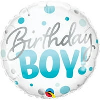 Balon od folije od milara u plavim točkicama za rođendanskog dječaka-ukrasi za zabave