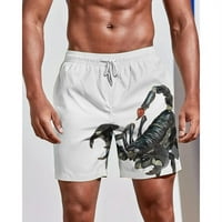 Ljetne hlače za plažu s životinjskim printom od 3 A, muške brze sušeće kratke hlače za surfanje, udobne trendi