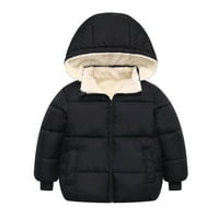 Zimske jakne od flisa za djevojčice i dječake s kapuljačom pamučna haljina za malu djecu topli podstavljeni kaput