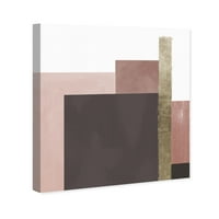 Wynwood Studio Abstract Wall Art Canvas Otisci 'Me Boheme Neutral Champagne' Geometric - Pink, smeđa