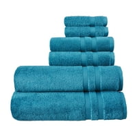 Osnovne performanse solidne 6 -komadiće set ručnika za kupanje - Coolwater