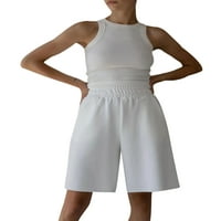 Set ljetnih ženskih kratkih hlača, majica kratkih rukava + kratke hlače s elastičnim strukom