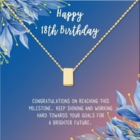 Anavia Happy 18. rođendan pokloni od nehrđajućeg čelika Modna ogrlica za rođendan Nakit poklon za djevojku, rođendanski