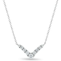 Dijamantna ogrlica od bijelog zlata od 10k - 16