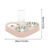 Dvostruke zdjele za pse i mačke, Set zdjela za vodu i hranu za kućne ljubimce s automatskim dozatorom vode, Izdržljiva