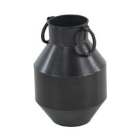 Metalna vaza od 88, 12 u rustikalnom stilu, tamno smeđa,-komad