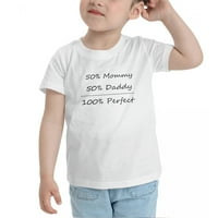 50% Mama + 50% Tata = * 100 * % savršene slatke majice za malu djecu za dječake i djevojčice