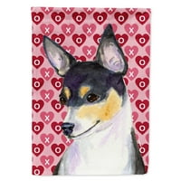 AMD ' onjo4518-zastava-Roditeljska zastava srca Chihuahua, ljubav i Valentinovo, višebojna
