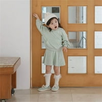 Outfits Ketyyh-CHN za dječje djevojke romper suknje dugi rukav Tops Outfit Set Green, 90