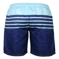 & Muške mini hlače srednjeg struka, kratke hlače za plažu, Ležerne hlače s kravatom, elastični pojas, blok boja,