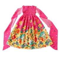 Odjeća za djevojčice mališana Djevojke djevojke Cvjetni boemski cvjetovi Bowknot bez rukava bez rukava haljina
