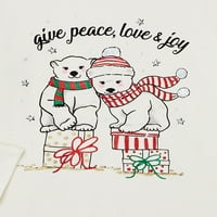 Vrijeme za odmor djevojke božićna grafička majica s dugim rukavima i ispisana odjeća za noge, 2-komad, veličine
