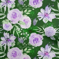 pamučna poplin tkanina u zelenoj boji s lišćem i djetelinom tkanina za šivanje iz Uradi Sam tiskana tkanina iz