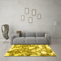 Moderni tepisi u apstraktnoj žutoj boji, kvadrat 8 stopa