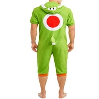 Nintendo muški Mario, Luigi, Yoshi i Bowser Hood Lounge Romper