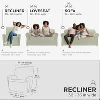 Zenna Home jednostavno odgovara 4-dijelnim koracima Stills Redliner Slipcover, Khaki