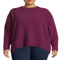 Terra & Sky Women's Plus veličine Chenille Crewneck džemper