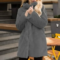 Akiihool ženske kapute Odjeljni ženski patentni kapuljača Predimenzionirana džepova jakna za jaknu džepovi topli